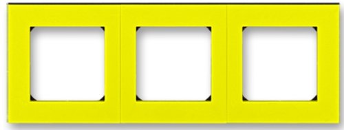 Рамка универсальная ABB EPJ Levit 3-м. желтый/дымчатый чёрный картинка